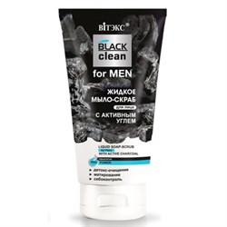 BITЭКС MEN BLACK CLEAN Мыло-Скраб жидкое для лица (туба) 150 мл - фото 43514