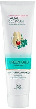 БК GREEN OILS Гель-Пенка для лица Питание и Очищение 100 мл - фото 52813