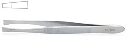 KAIZER Пинцет для бровей, прямой, серебро, 90мм (1001) - фото 58308