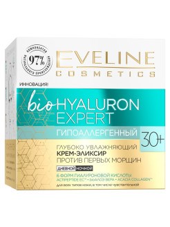 Eveline Hyaluron Expert 30+ Крем Эликсир против первых морщин 50мл 5903416007135 - фото 59681