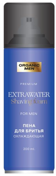 Organic Men Пена д/бритья ExtraWater Охлаждающая 200мл - фото 61432
