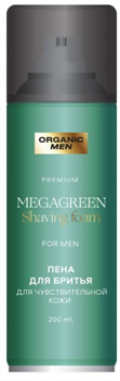 Organic Men Пена MegaGreen для бритья д/чувств кожи 200мл - фото 61433