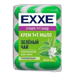 EXXE Мыло-крем 1+1 "ЗЕЛЁНЫЙ ЧАЙ" 4шт*90гр - фото 63703