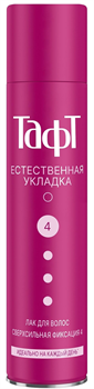 TAFT Лак для волос ЕСТЕСТВЕННАЯ УКЛАДКА 4сверхс. ф-ция 225 мл 4605966017763 - фото 66646