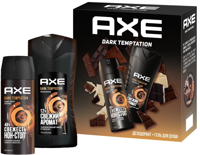 AXE Подарочный набор DARKTEMPTATION (Deo 150 мл +г/душ.) 4605922031888 - фото 67528