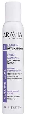 ARAVIA PROF Шампунь СУХОЙ д/светлых волос Re:Fresh Dry 200 мл 4680144955754 - фото 67690