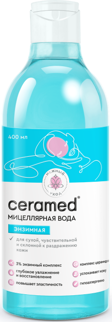 CERAMED Вода Мицеллярная ЭНЗИМНАЯ 400 мл 4640130799076