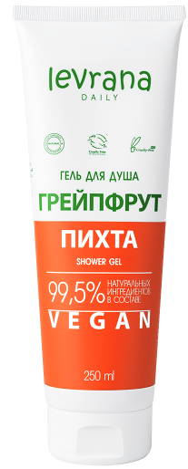 LEVRANA DAILY Гель для душа ГРЕЙПФРУТ и ПИХТА 250 мл 4610266843110 - фото 69386