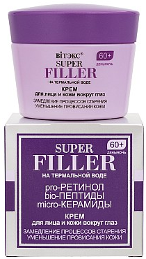 BITЭКС SUPER FILLER 60+ Крем для лица и век Замедление старения 45 мл 4810153042873 - фото 69403