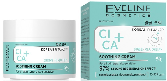 Eveline KOREAN RITUALS CICA Крем Успокаивающий  для всех типов кожи 50мл 5903416081630