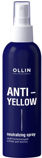 OLLIN ANTI-YELLOW Спрей нейтрализующий желтизну 150мл 4660077772918
