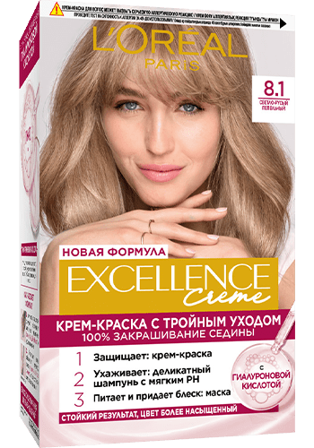 Л`Ореаль Краска для волос Эксэланс 8.1 светло-русый пепельный 3600523781171
