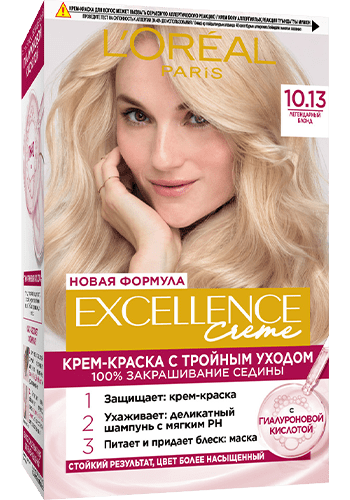 Л`Ореаль Краска для волос Эксэланс 10.13 легенд.блонд 3600523781324
