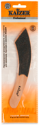 KAIZER Терка педикюрная, натуральный бук, мини, 18 см, Р60/120 (0758)