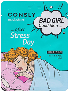 Consly Маска тканевая BAD GIRL - Good Skin после тяжелого дня, 23мл 8809446655155