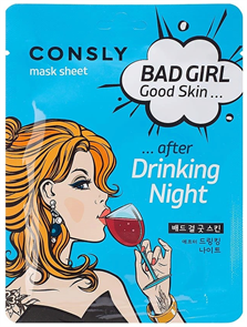Consly Маска тканевая BAD GIRL - Good Skin после вечеринки, 23мл 8809446655186