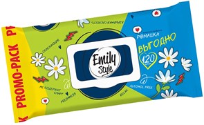 EMILY STYLE Салфетки влажные унив. РОМАШКА 120 шт 4620739984288
