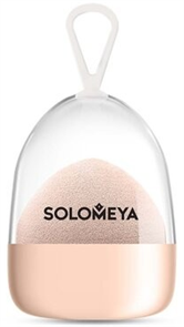 SOLOMEYA Спонж для макияжа со срезом мягкий ПЕРСИК 5060504727143