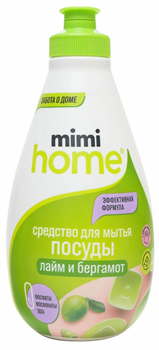 Mimi HOME Средство для мытья посуды ЛАЙМ и БЕРГАМОТ 370 мл 4607967678615 - фото 66134