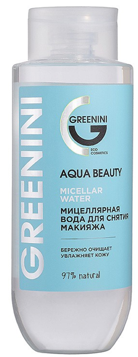 GREENINI AQUA BEAUTY Вода Мицеллярная д/снятия макияжа 400 мл 4640145088356 - фото 66950