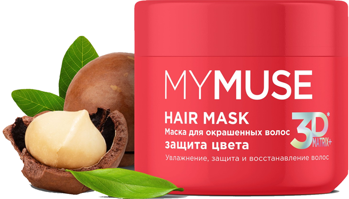 MYMUSE Маска для волос ЗАЩИТА ЦВЕТА 300 мл 4670113613877 - фото 67681