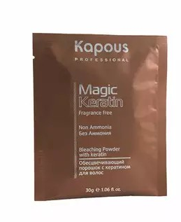 Kapous Порошок обесцвечивающий с кератином 30 гр 4627087162733 - фото 68412
