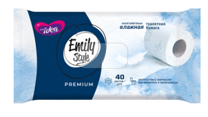 EMILY STYLE Туалетная бумага РАСТВОРЯЮЩАЯСЯ влажная 40 шт 4620739975224 - фото 68721