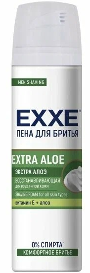 EXXE MEN Пена для бритья EXTRA ALOE Восстанавл.200 мл 4620739984424 - фото 68728