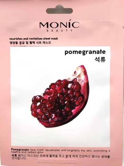 MONIC BEAUTY Skin Code Тканевая маска для лица Гранат 5061010291715