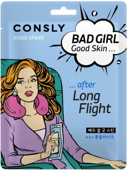 Consly Маска тканевая BAD GIRL - Good Skin после Перелета, 23мл 8809986241405 - фото 69330