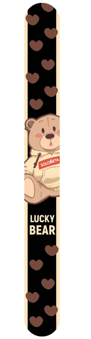 SOLOMEYA Пилка для ногтей LUCKY BEAR мишка 180/220 5060504728904