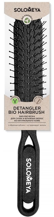 SOLOMEYA БИО-Расческа для распутывания волос НАТ.КОФЕ 5060504727495