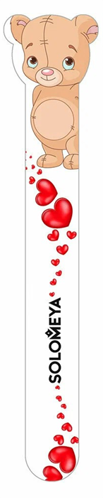 SOLOMEYA Пилка для ногтей ПЛЮШЕВЫЙ МИШКА 180/220 5060504722742