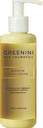GREENINI ECO Крем-Кератин для волос против сечения 150 мл 4640145089674