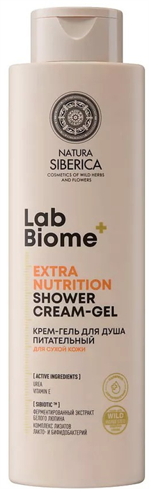 LAB Biome+ Крем-Гель для душа «Питательный» для сухой кожи, 500 мл 4630121116548