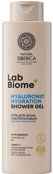 LAB Biome+ Гель для душа «Гиалуроновый» для всех типов кожи, 500 мл 4630121116302