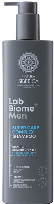 LAB Biome+ MEN Шампунь для мужчин «Комплекс 7-В-1», 400 мл 4630121116609