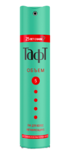 TAFT Зеленая линяя Лак мега-фиксация 5 ОБЪЕМ до 3-х дней 225/250 мл 4015000912785
