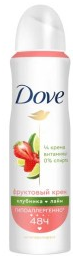 DOVE Дезодорант Спрей ФРУКТОВЫЙ КРЕМ клубника&лайм 150 мл 4605922031949