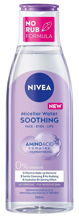НИВЕЯ Вода Мицеллярная SOOTHING для лица для чувств кожи 200 мл (82382) 4005808924448