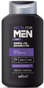 БЕЛИТА FOR MEN` Шампунь-Гель для волос и тела 400 мл 4810151034429