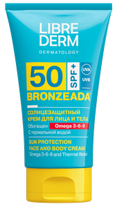 LIBREDERM BRONZEADA Крем солнцезащ.SPF50 Omega3-6-9 для лица и тела 150 мл 4630055160075