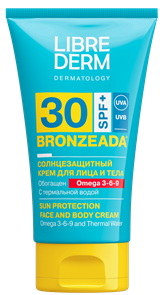 LIBREDERM BRONZEADA Крем солнцезащ.SPF30 Omega3-6-9 для лица и тела 150 мл 4630055160068