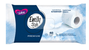 EMILY STYLE Туалетная бумага РАСТВОРЯЮЩАЯСЯ влажная 40 шт 4620739975224