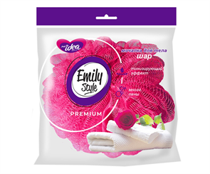 EMILY STYLE Мочалка ШАР для тела сетка 4620739975217