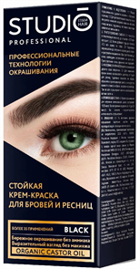 STUDIO Краска для бровей и ресниц 50/30 г ЧЕРНАЯ 4602152004859