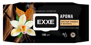EXXE Салфетки влажные ТАБАК и ВАНИЛЬ 100 шт 4620739987890