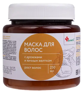 APOTEK`S Маска ДРОЖЖИ и ЯИЧНЫЙ ЖЕЛТОК для роста волос 250 мл 4680040925363